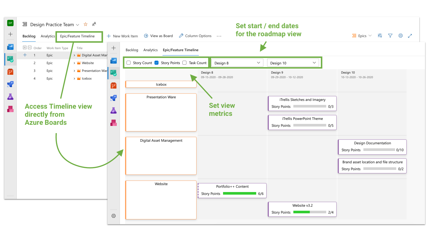 portfolio-pp extension: epic status view