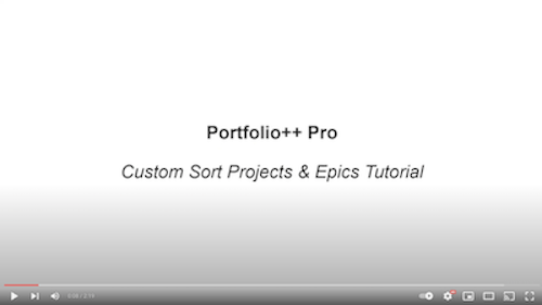 Portfolio++ Pro - Project/Epic Sort Order